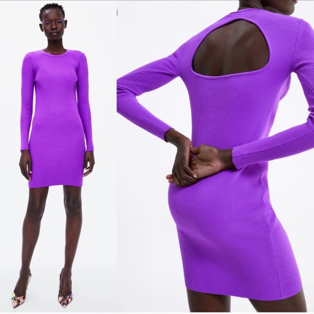 Plum/purple Zara bodycon dress
